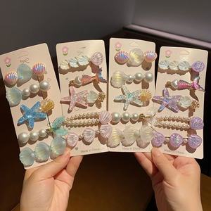 Sommer Thema Haarschmuck Nette Strand Seite Clip Enten schnabel Perle Haarnadel Europäische und Amerikanische Mädchen Pony Clip Großhandel - Product Image 1