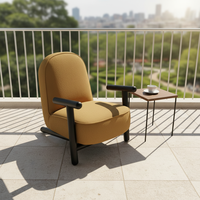 Fauteuils de loisirs modernes et durables Chiga personnalisés, style simple et élégant, pieds en bois, sièges en tissu confortables, garantie 3 ans, mobilier pour la maison