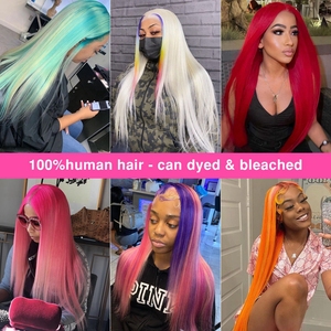 Pelucas de Cabello Virgen Natural Alineado, Listas para Enviar, Económicas, Peluca de Ondas Suaves para Mujeres Negras, Pelucas de Encaje Completo HD sin Pegamento 613 de 40 Pulgadas - Product Image 4