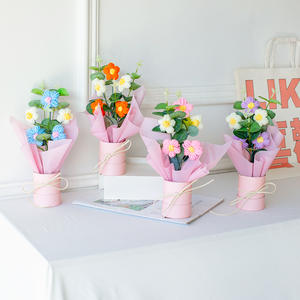 <span class=keywords><strong>Super</strong></span> Z Nuevo Ramo Lindo Producto Terminado Adornos de Ganchillo Ramo de Flores Tejidas a Mano de Ganchillo - Product Image 6