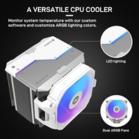 Refroidisseur CPU Infinity I600 en cuivre et aluminium, à roulement à fluide, double tour, ventilateur caché, spécial Koala 120 mm ARGB, compatible Intel