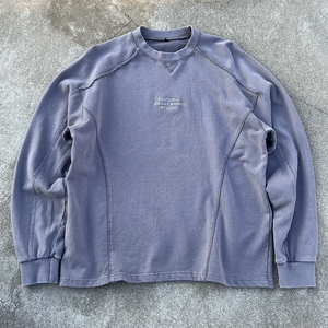 Sweat-shirt à capuche ample en molleton français délavé au soleil, lourd, délavé à l'acide, logo personnalisé brodé, sweat-shirt à col rond surdimensionné - Product Image 1