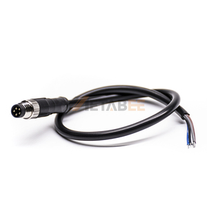 <span class=keywords><strong>Cable</strong></span> de Extensión de Sensor Sobremoldeado Personalizado M8 Macho-Hembra, Impermeable, para Tira de LED Pixel, con PVC Negro, 1m 10m, 4 6 Pines - Product Image 4