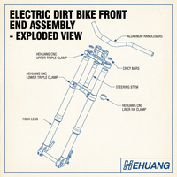 Pièces de vélo électrique en aluminium CNC personnalisées, composants de mise à niveau de motocross électrique haute précision
