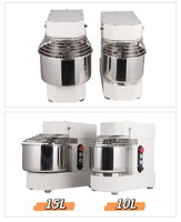 Nouveau mélangeur à spirale en acier inoxydable commercial et industriel de 10 L et 15 L, antiadhésif, pour les nouilles et le pain, pour la pâtisserie et les chefs