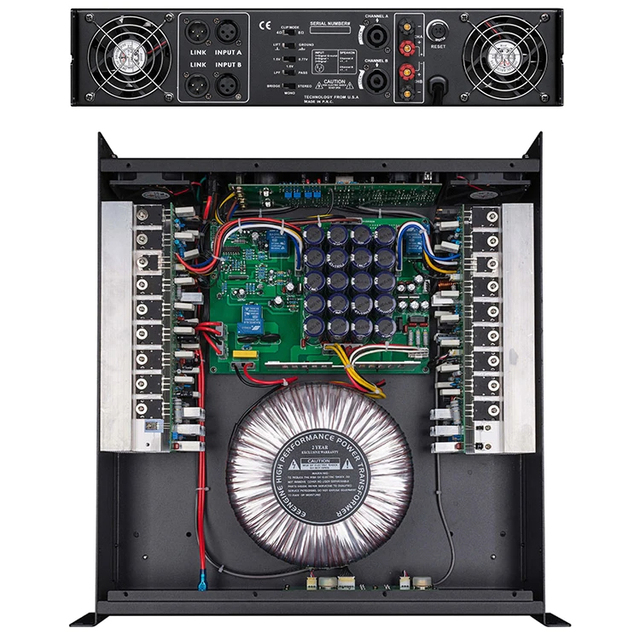 Original LA800 Power Amplifier Professional 2x800W Class H 2U 4 Ohm Metal Trade Show Sound Equipment Speaker