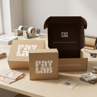 Boîtes d'expédition en carton biodégradable écologiques personnalisées avec impression, pelliculage mat, gaufrage et logo sur mesure