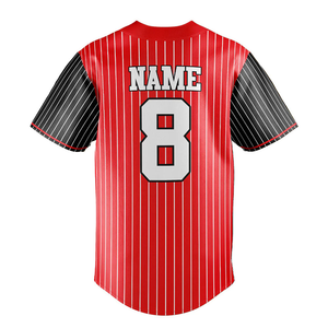 Ensemble de maillot et pantalon de baseball personnalisé, col en V imprimé, 100 % polyester, séchage rapide, respirant, pour homme - Product Image 6