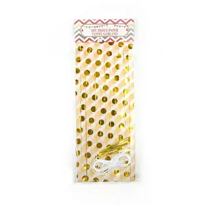 Baby shower bachelorette wedding birthday party decoration supplies rose gold iridescent diy tissue paper tassel garlands