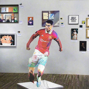 ملصق كرة قدم ثلاثي الأبعاد 30×40 سم من البلاستيك المتين للديكور وهدايا العطلات مع 1000 نموذج وتأثيرات حركية للأنيمي - Product Image 3