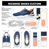 Chaussures de course légères et respirantes pour hommes, en mesh coloré, avec logo personnalisé, amortissantes, pour le sport en plein air