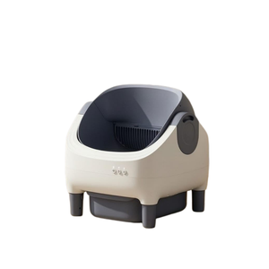 Open-Top Round Plastic Self Cleaning Automatic <b>Cat</b> <b>Litter</b> Box App Control Odor Free Low Noise Multiple <b>Cats</b> Smart Stock - Product Image 1