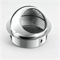 Capot de ventilation anti-pluie en acier inoxydable 201 DN110, capot d'évacuation d'air frais avec moustiquaire