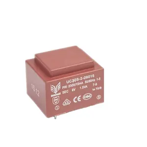 PCB montado EI30/10 1.5VA 230V 9V encapsulado transformador de potência ac