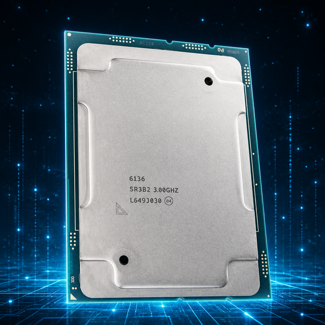 Xeon Gold 6136 12 Core 24 Thread Processor 3.0GHz 3.7GHz Turbo LGA3647 DDR4-2666 Virtualization Tested