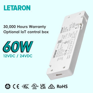 LETARON <strong>60W</strong> Waterproof AC-DC Plastic Constant Voltage Single <strong>LED</strong> Driver 120-240Vac 24V 3-Year Warranty for Cabinet Light/<strong>LED</strong> - Product Image 2