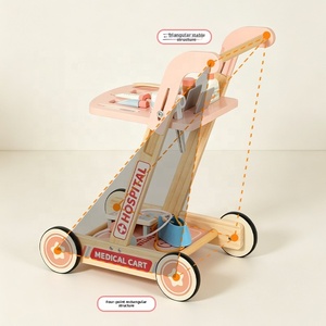 Trousse de <span class=keywords><strong>Docteur</strong></span> Montessori en <span class=keywords><strong>Bois</strong></span> Écologique Rose pour Enfants, Ensemble de Jeu Médical, Jeu de Rôle, <span class=keywords><strong>Valise</strong></span> de Voyage, Âges 2-7 - Product Image 5