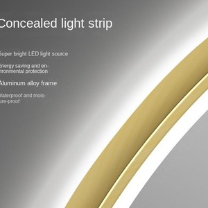 Aluminum Frame LED Luminous <strong>Light</strong> Mirror Wash Basin Wall Hanging Round Mirror <strong>Bathroom</strong> Smart <strong>Bathroom</strong> Mirror - Product Image 4