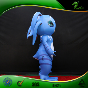 ที่กำหนดเองวัสดุพีวีซียักษ์พองสีฟ้าสูทสัตว์ชุดตัวละคร - Product Image 4