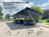 Auvent de parking en aluminium de structure de panneau solaire commercial et résidentiel de bâti de QG