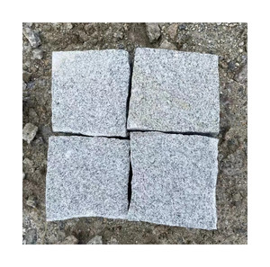 10x10 ánh sáng màu Xám Granite Cube đá kerbstone <span class=keywords><strong>Cobble</strong></span> gạch đá cho cảnh quan ngoài trời lát đá - Product Image 1