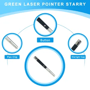 Laser a lungo raggio Laser stellato verde ad alta potenza per le presentazioni escursionistiche gatto Laser giocattolo