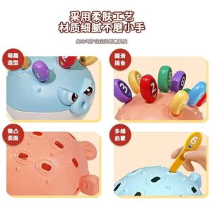 Juguete de pescado abombado con forma de martillo y números para niños de 2 a 4 años, juego educativo con forma de animal, colores azul y rosa - Product Image 4
