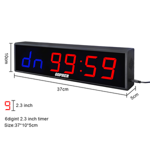 Temporizador CHEETIE impermeable con pantalla grande de <span class=keywords><strong>6</strong></span> dígitos y 2.3 pulgadas, funciona con batería, para exteriores, fitness, gimnasio portátil. - Product Image 2