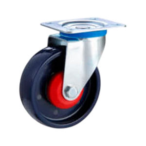 Roues à roulettes industrielles en nylon de qualité garantie avec roulement à billes, frein pivotant, capacité de charge de 250 à 300 kg - Product Image 2