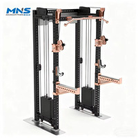 Machine Smith avec poulie arrière, support demi-squat, cage à squats complète, rack multifonction, équipement de fitness pour salle de sport