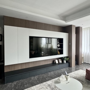 Mobile TV <span class=keywords><strong>Sospeso</strong></span> Moderno Fatto a Mano Minimalista con Vano Contenitore per Soggiorno Appartamento - Product Image 2