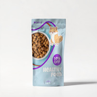 Logo personnalisé produit alimentaire pour chien chat pochette debout en aluminium sac d'emballage réutilisable en mylar en plastique PE avec fermeture éclair pour emballage alimentaire