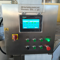 Mélangeur planétaire chauffant électrique/gaz en acier inoxydable 304, marmite haute viscosité certifiée CE pour confiseries et pâtisseries