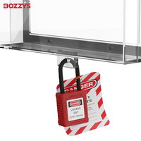 Boîtier de contrôle électrique industriel BOZZYS en plastique transparent avec verrouillage à clé, fixation adhésive, acrylique plexiglas haute sécurité