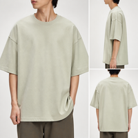 Kaos Oversize Katun Berat 300G 8 Warna Drop Shoulder Loose Fit Streetwear Katun Combed Grosir Custom Logo