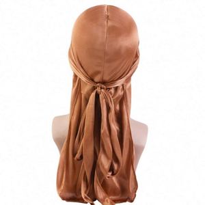 En gros : Durag en polyester soyeux, Bonnets de chimiothérapie, Bonnets foulard, Chapeaux de pirate, Turbans pour femmes musulmanes, Couleur unie, Livraison rapide, Mode - Product Image 5