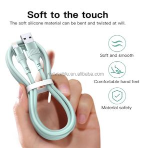 New Design 3FT 6FT 10FT 1M 2M 3M Silicone USB Fast <b>Charging</b> <b>Cable</b> for IPhone14 13 12 11 7 8 2A <b>Cable</b> Sync <b>Cable</b> - Product Image 2