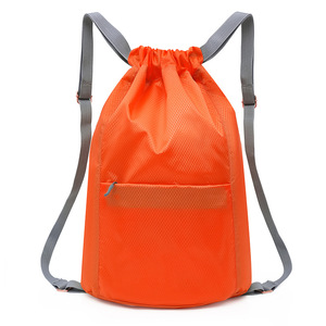 Mochila con Cordón, Bolsa con Cordón, Mochila Tipo Saco, Resistente al Agua, de Nailon, para Gimnasio, Compras, Deportes, Yoga - Product Image 3