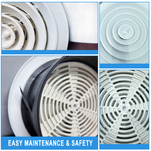 Diffuseur d'air moderne réglable pour cheminée, grille de ventilation en plastique pour plafond HVAC, couleur et taille personnalisables - Product Image 6