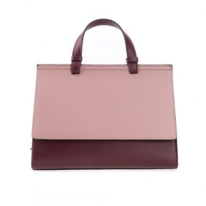 Sacs à main pour femmes de marque en PU de haute qualité, couleur contrastée, avec fermeture éclair et fermoir, doublure en polyester, vente en gros - Product Image 2