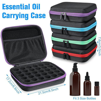 Étui de rangement pour huiles essentielles ODM de luxe en EVA rigide, avec fermeture éclair, grande capacité, antichoc, étanche, pour huiles de 5 ml/10 ml/15 ml