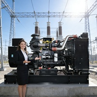 Groupe électrogène diesel triphasé 50/60Hz de type ouvert 200kw 300kw 400kw, puissance de pointe pour l'industrie, le commerce et l'alimentation de secours