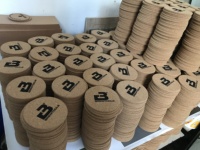 Offre Spéciale joyeux noël thème rond liège napperon cuisine Table tapis et caboteur accessoires de cuisine durables