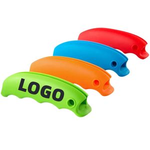 Soporte de silicona ergonómico para el transporte de compras, con logotipo personalizado, protector de agarre para bolsas de supermercado, listo para la venta minorista. - Product Image 1