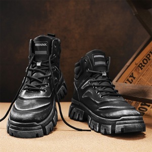 Bottes pour hommes 2025 – Nouvelles bottes d'hiver décontractées et de travail, rehaussantes, à fermeture boutonnée, pour la randonnée et les activités sportives en extérieur - Product Image 3