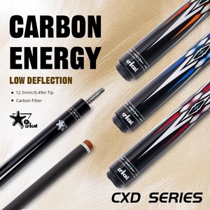 Taco de Billar de Alta Calidad de Fibra de Carbono y Arce <span class=keywords><strong>CRICAL</strong></span> CL-CXD-1 12.5mm 3/8x8 con Unión Radial y Diseño Ligero de 1/2 Pieza - Product Image 1