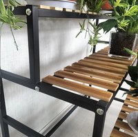 Vente directe sur pied du salon support de fleurs à plusieurs niveaux cour extérieure support de pot de fleur simple