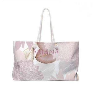 Bolsa de Playa de Lona para Mujer al por Mayor, Bolso de Hombro Personalizado de Alta Gama, Bolso de Mano de Lona Estampada - Product Image 1