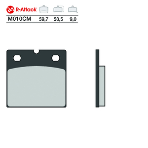 Pastillas de Freno de Cerámica de Carbono R-Attack M010CM Delanteras y Traseras Homologadas R90 para Motocicleta - Product Image 1
