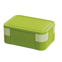 Boîte à lunch en plastique double couche empilable et étanche pour écolier et travailleur